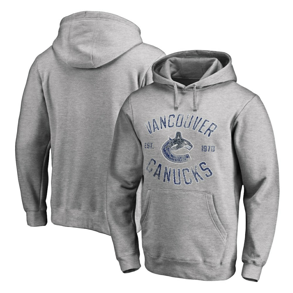Vancouver Canucks Heritage Pullover Hoodie - Ash | NHL on sale