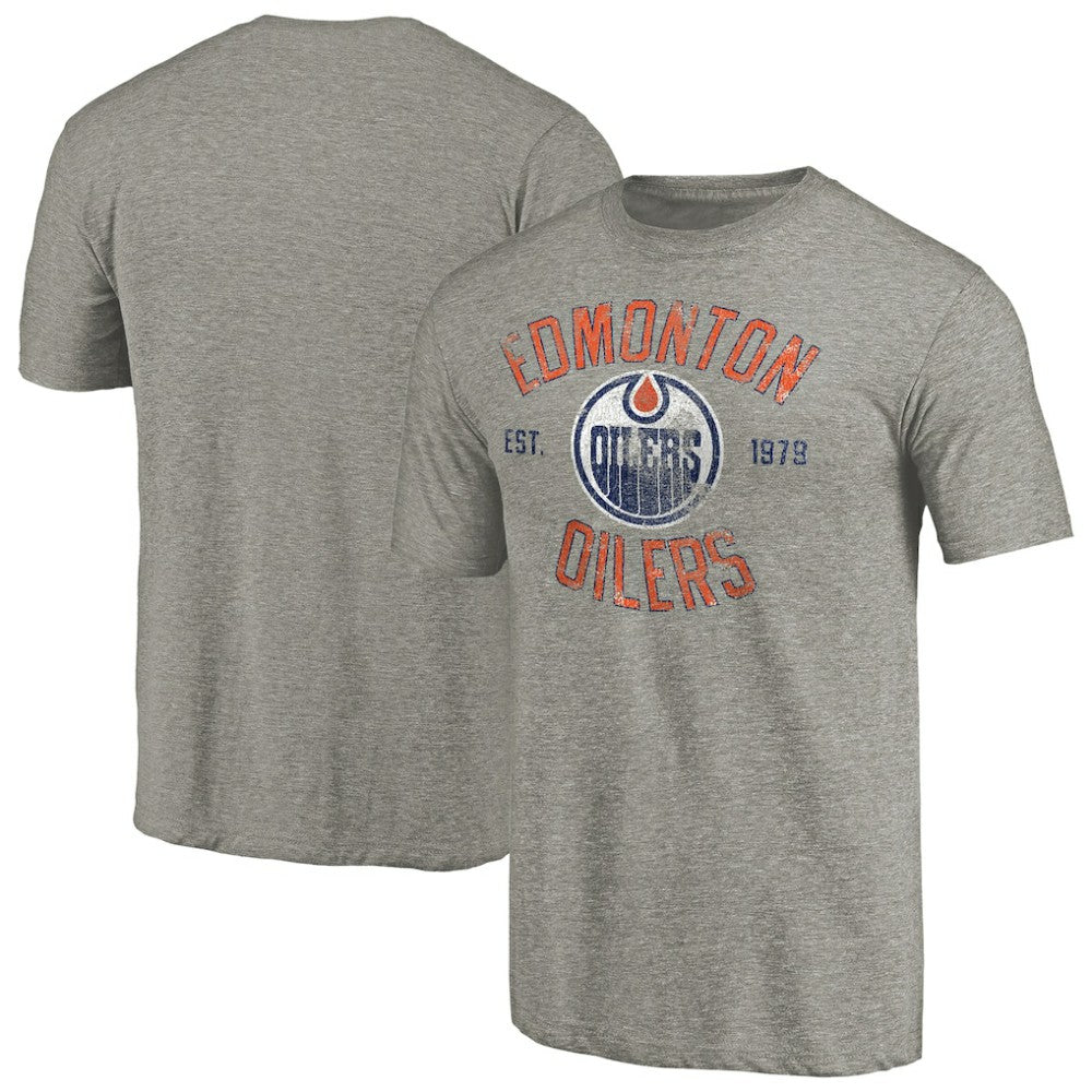 Edmonton Oilers Heritage Tri-Blend T-Shirt - Ash | NHL online