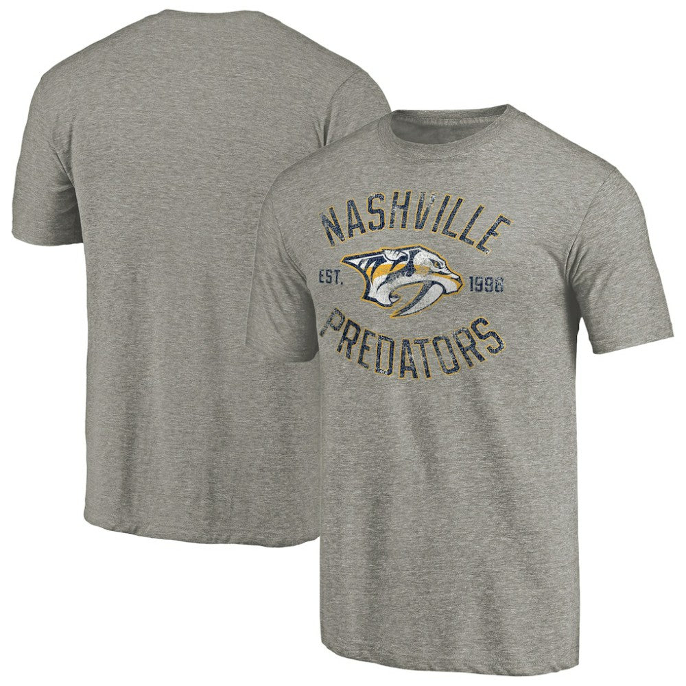 Nashville Predators Heritage Tri-Blend T-Shirt - Ash | NHL Lifestyle
