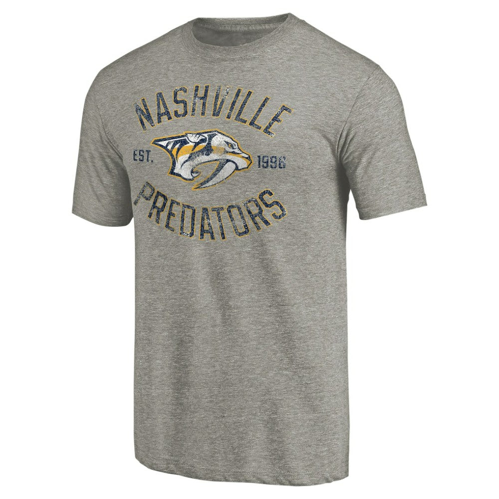 Nashville Predators Heritage Tri-Blend T-Shirt - Ash | NHL Lifestyle