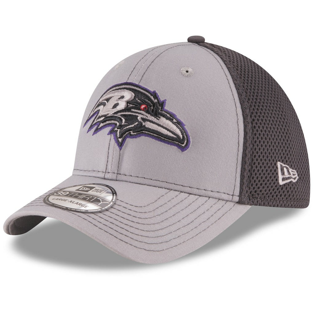 Baltimore Ravens New Era Grayed Out Neo 2 39THIRTY Flex Hat - Gray/Graphite - NFL