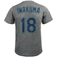 Hisashi Iwakuma Seattle Mariners Majestic Threads Premium Tri-Blend Name & Number T-Shirt Discount