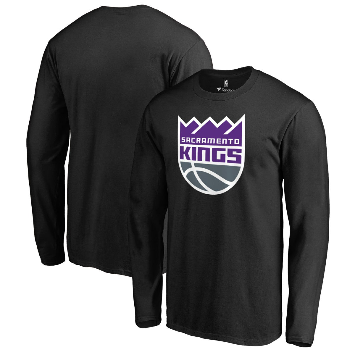 Sacramento Kings Primary Logo Long Sleeve T-Shirt Black