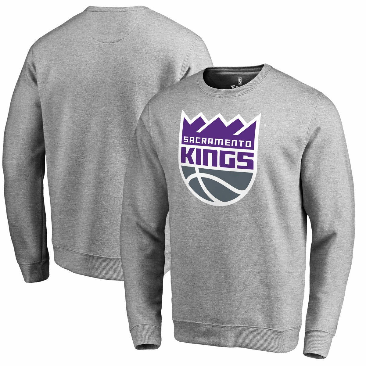 Sacramento Kings Primary Logo Sweatshirt Heathered Gray