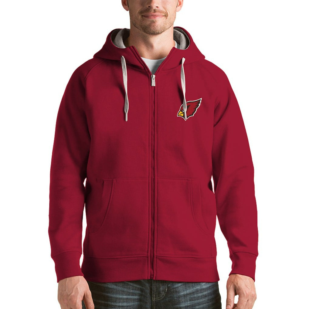 Arizona Cardinals Antigua Victory Full-Zip Hoodie - Cardinal - NFL