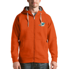 Miami Dolphins Antigua Victory Full-Zip Hoodie - Orange - NFL