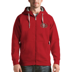 San Francisco 49ers Antigua Victory Full-Zip Hoodie - Scarlet - NFL