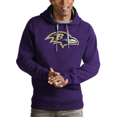 Baltimore Ravens Antigua Victory Pullover Hoodie - Purple - NFL