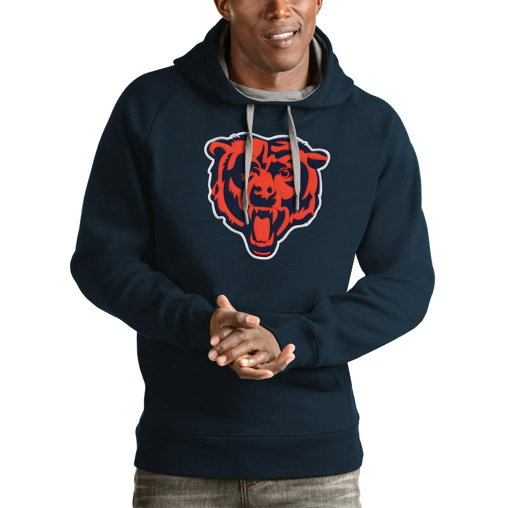 Chicago Bears Antigua Victory Pullover Hoodie - Navy - NFL
