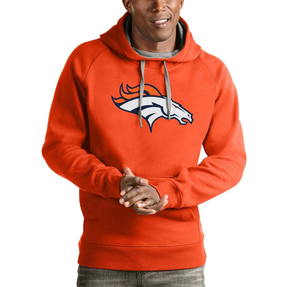 Denver Broncos Antigua Victory Pullover Hoodie - Orange - NFL