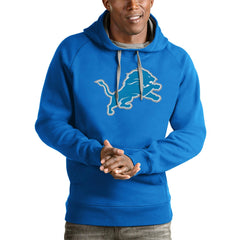 Detroit Lions Antigua Victory Pullover Hoodie - Blue - NFL