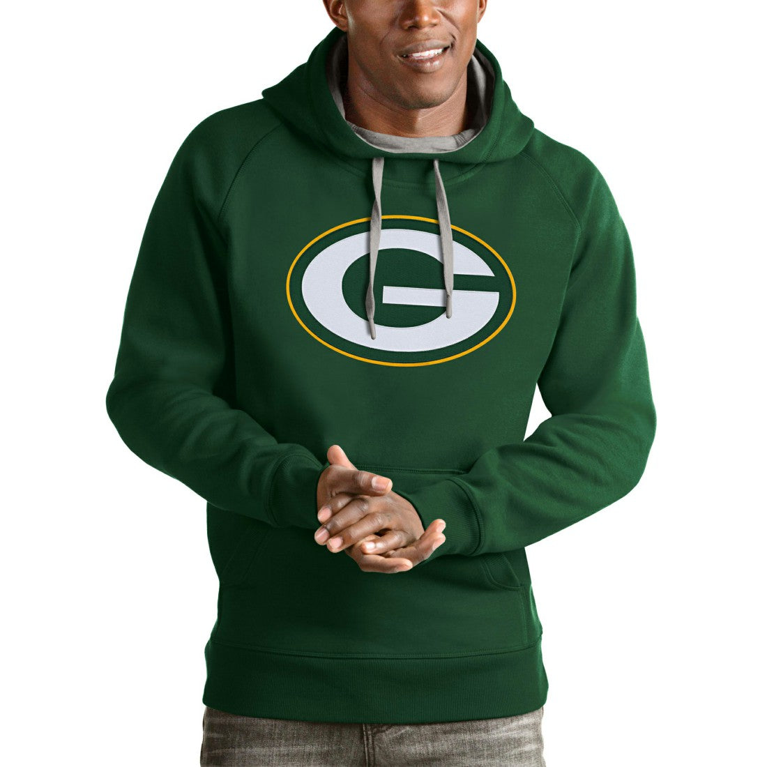 Green Bay Packers Antigua Victory Pullover Hoodie - Green - NFL