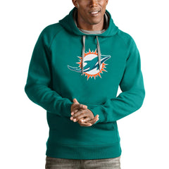 Miami Dolphins Antigua Victory Pullover Hoodie - Aqua - NFL