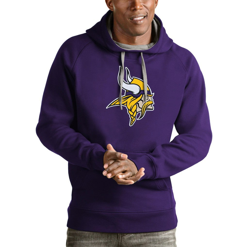 Minnesota Vikings Antigua Victory Pullover Hoodie - Purple - NFL