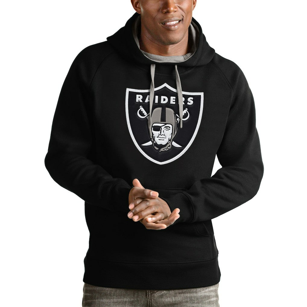 Las Vegas Raiders Antigua Victory Pullover Hoodie - Black - NFL