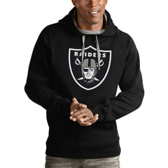 Las Vegas Raiders Antigua Victory Pullover Hoodie - Black - NFL