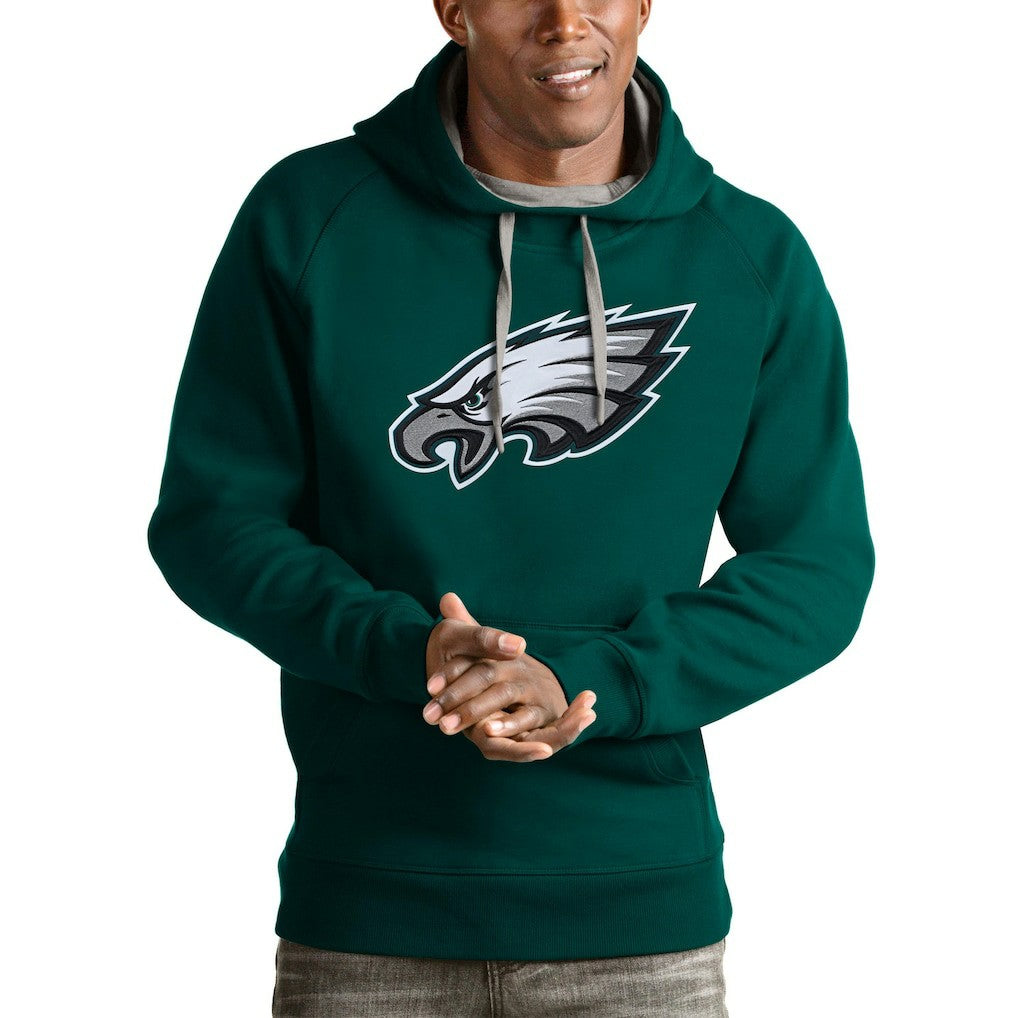 Philadelphia Eagles Antigua Victory Pullover Hoodie - Midnight Green - NFL