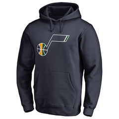 Utah Jazz #1 Dad Pullover Hoodie Navy