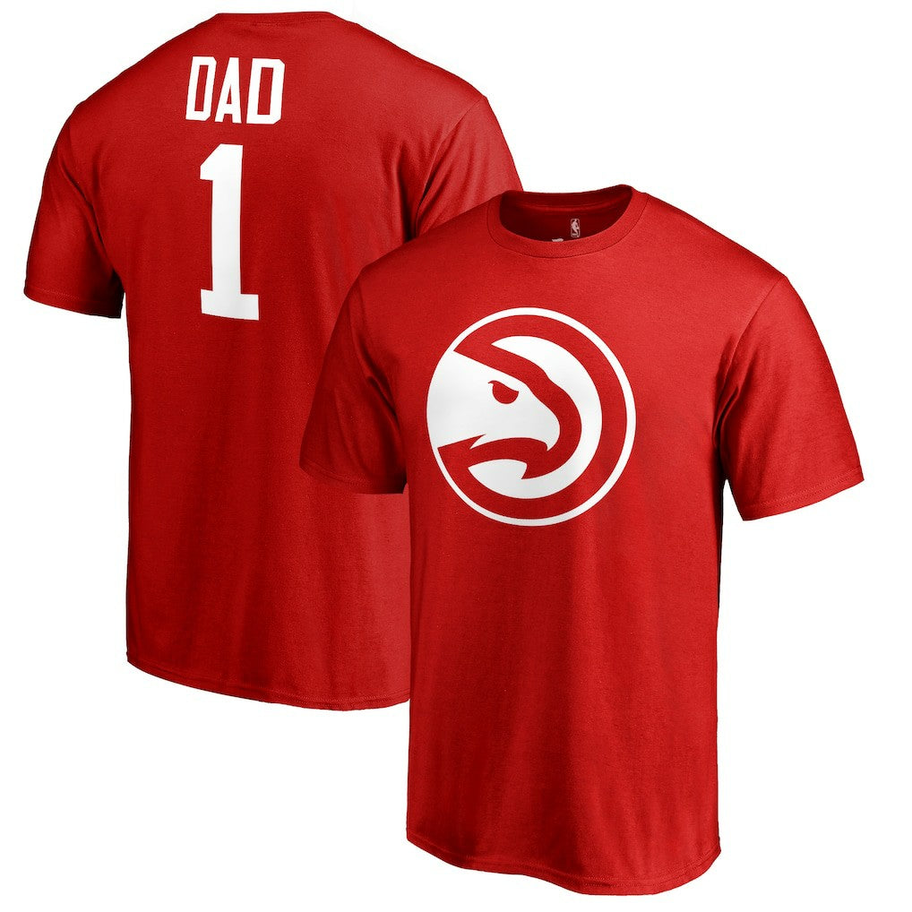 Atlanta Hawks #1 Dad T-Shirt Red