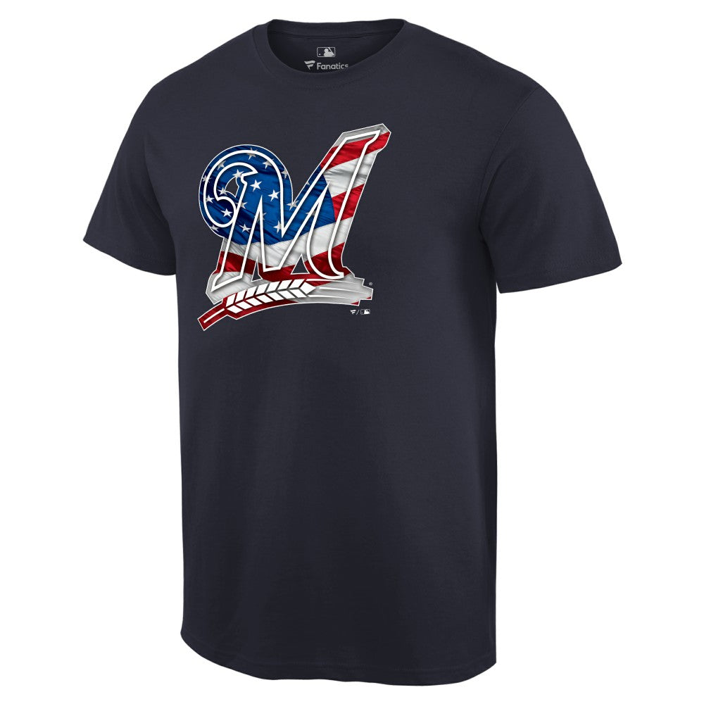 Milwaukee Brewers Memorial Day Banner Wave Logo T-Shirt for sale