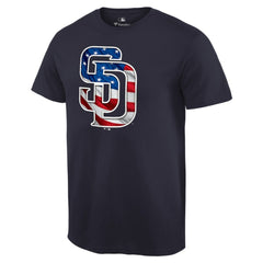 San Diego Padres Memorial Day Banner Wave Logo T-Shirt Online