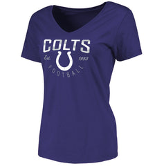 Indianapolis Colts Women's Live For It V-Neck T-Shirt - Royal - NFL