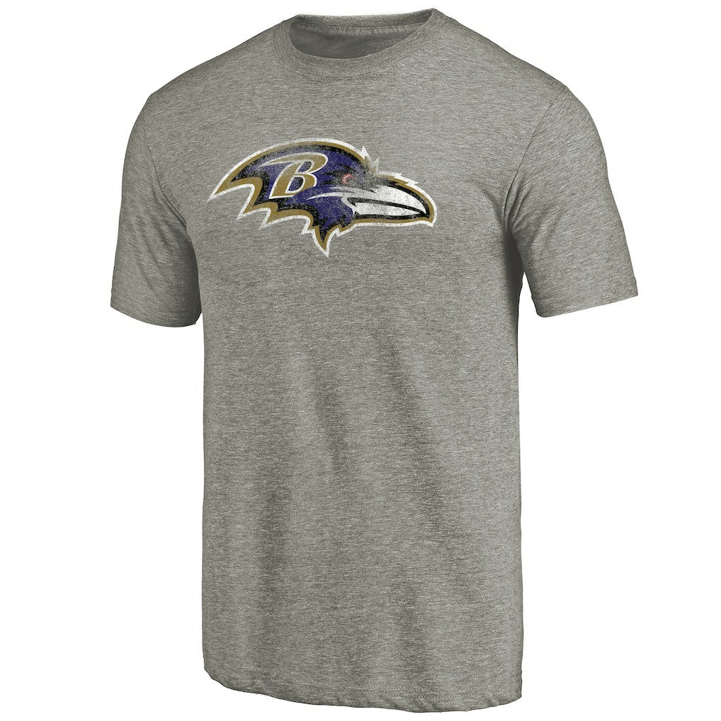 Baltimore Ravens Distressed Team T-Shirt - Ash - NFL