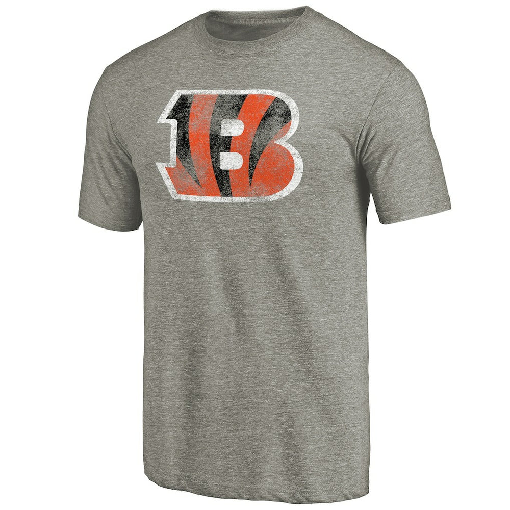 Cincinnati Bengals Distressed Team T-Shirt - Ash - NFL