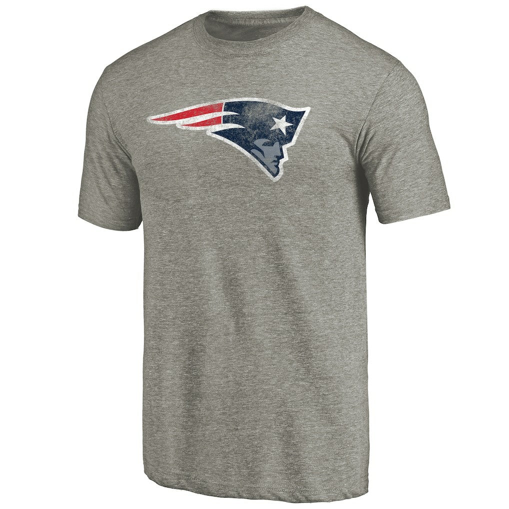 New England Patriots Distressed Team T-Shirt - Ash - NFL