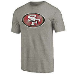 San Francisco 49ers Distressed Team T-Shirt - Ash - NFL
