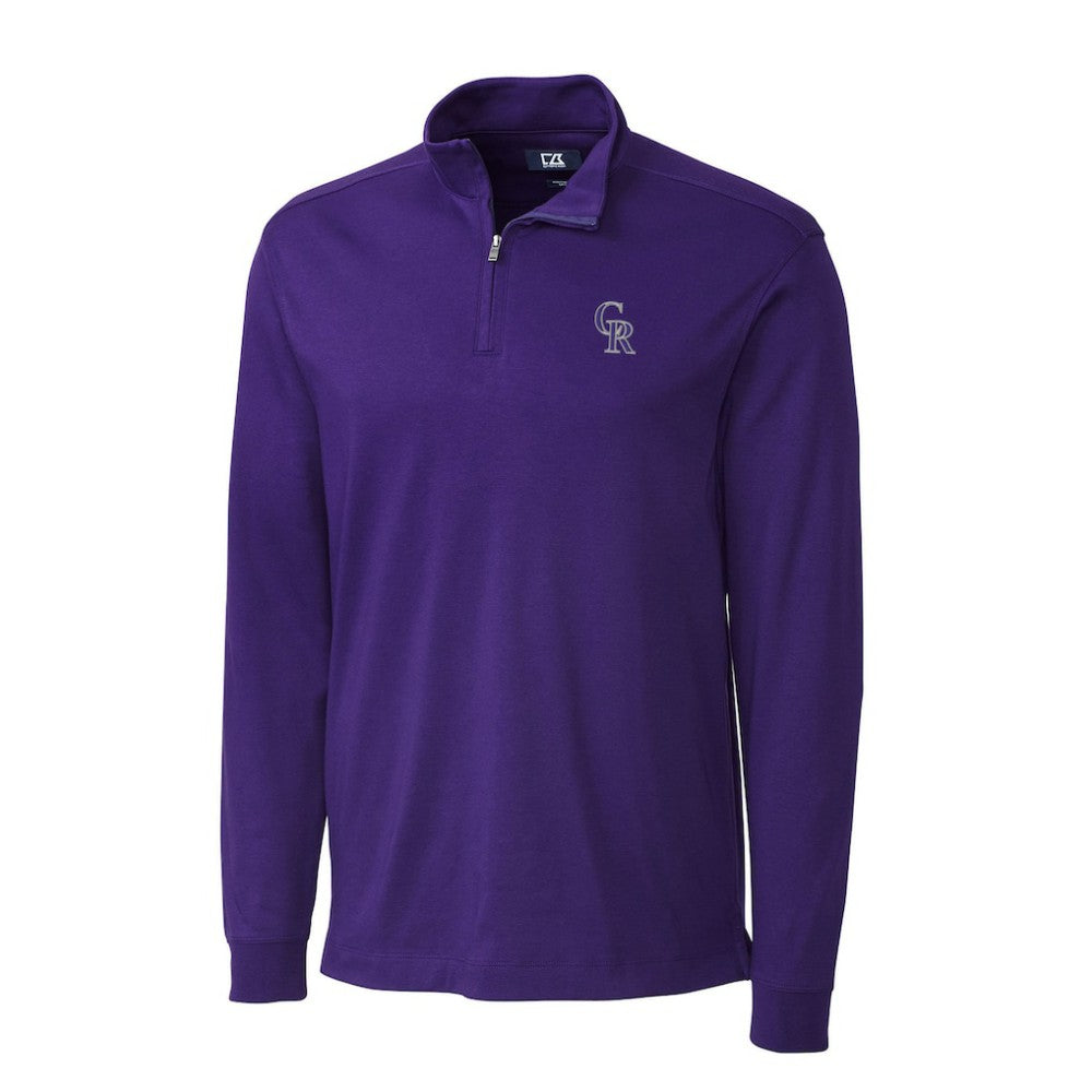 Colorado Rockies Cutter & Buck Belfair Half-Zip Pullover Jacket for sale