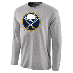 Buffalo Sabres Team Primary Logo 2 Long Sleeve T-Shirt - Ash | NHL online