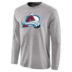 Colorado Avalanche Team Primary Logo Long Sleeve T-Shirt - Ash | NHL sale