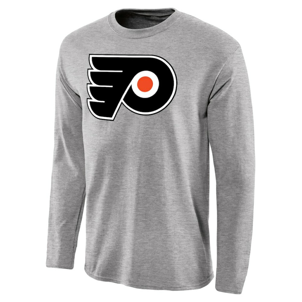 Philadelphia Flyers Team Primary Logo 2 Long Sleeve T-Shirt - Ash | NHL discount
