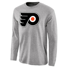 Philadelphia Flyers Team Primary Logo 2 Long Sleeve T-Shirt - Ash | NHL discount