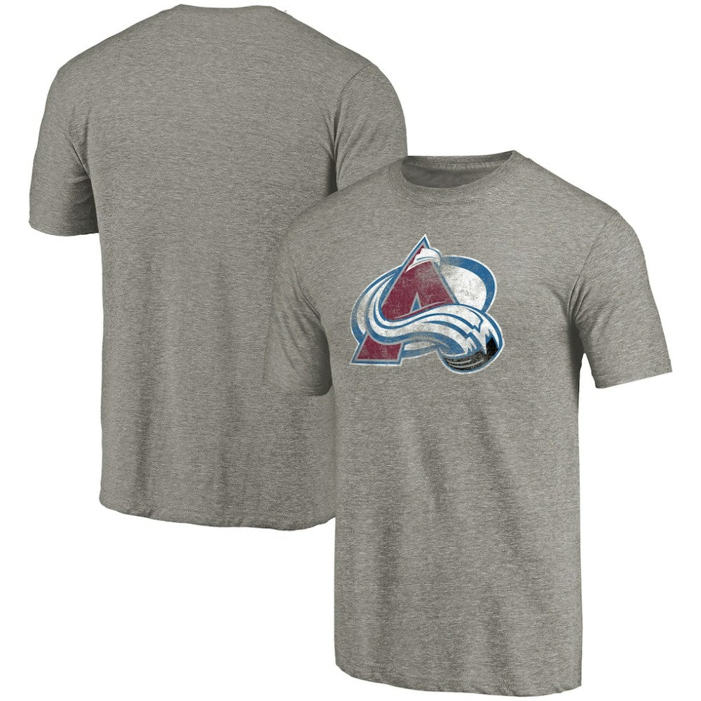 Colorado Avalanche Distressed Team Logo Tri-Blend T-Shirt - Ash | NHL sale