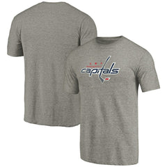 Washington Capitals Distressed Team Logo Tri-Blend T-Shirt - Ash | NHL Lifestyle