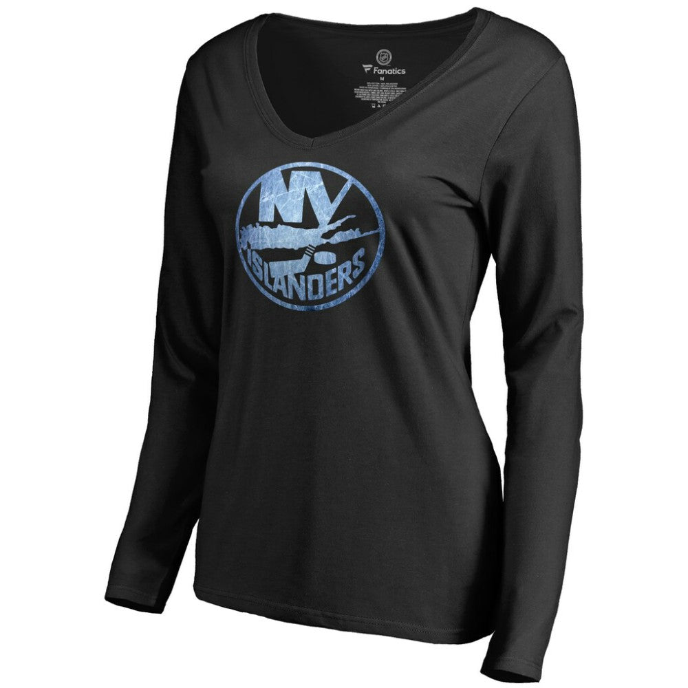 New York Islanders Women's Pond Hockey Long Sleeve T-Shirt - Black | NHL Clearance