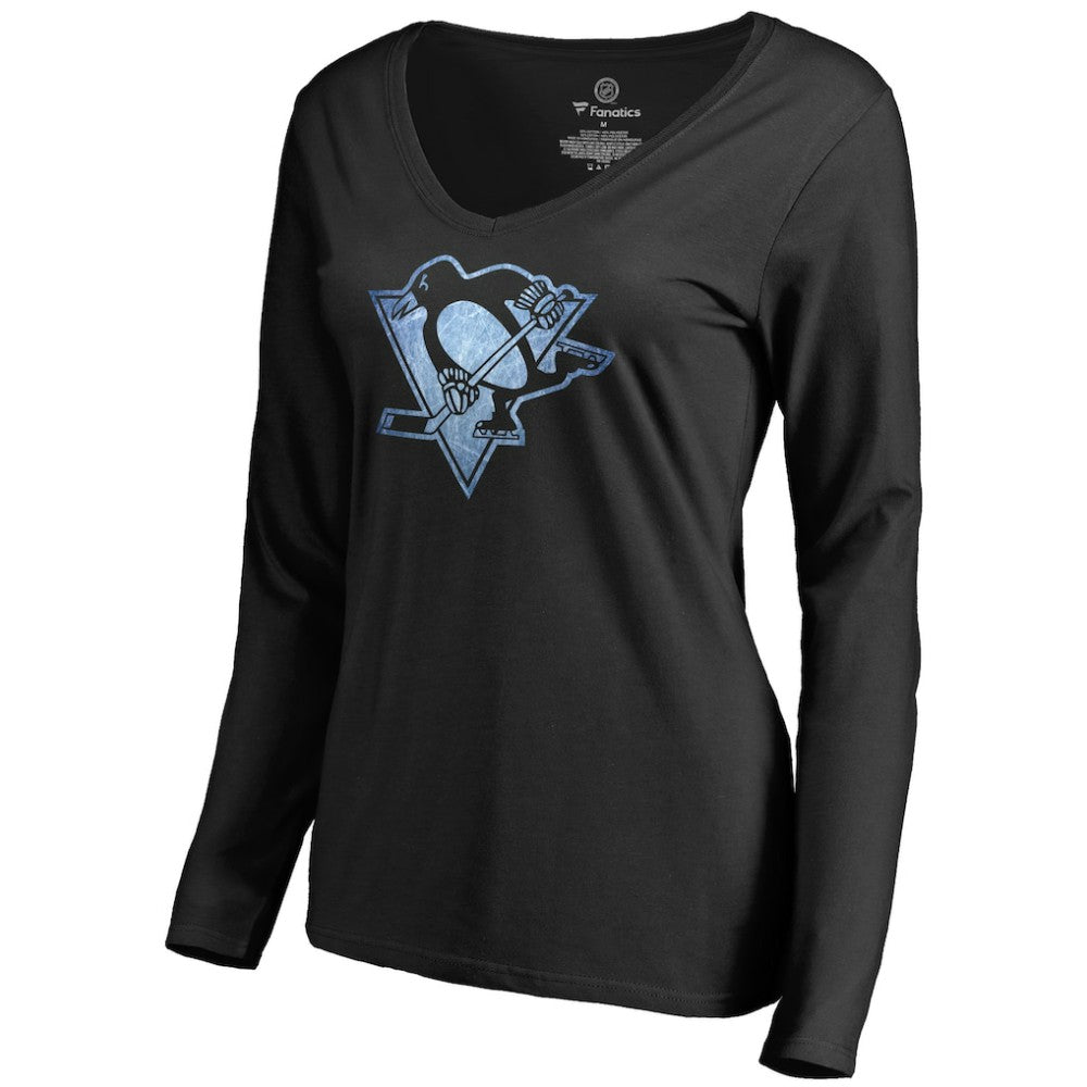 Pittsburgh Penguins Women's Pond Hockey Long Sleeve T-Shirt - Black | NHL online