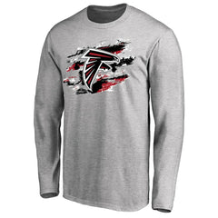 Atlanta Falcons True Colors Long Sleeve T-Shirt - Ash - NFL