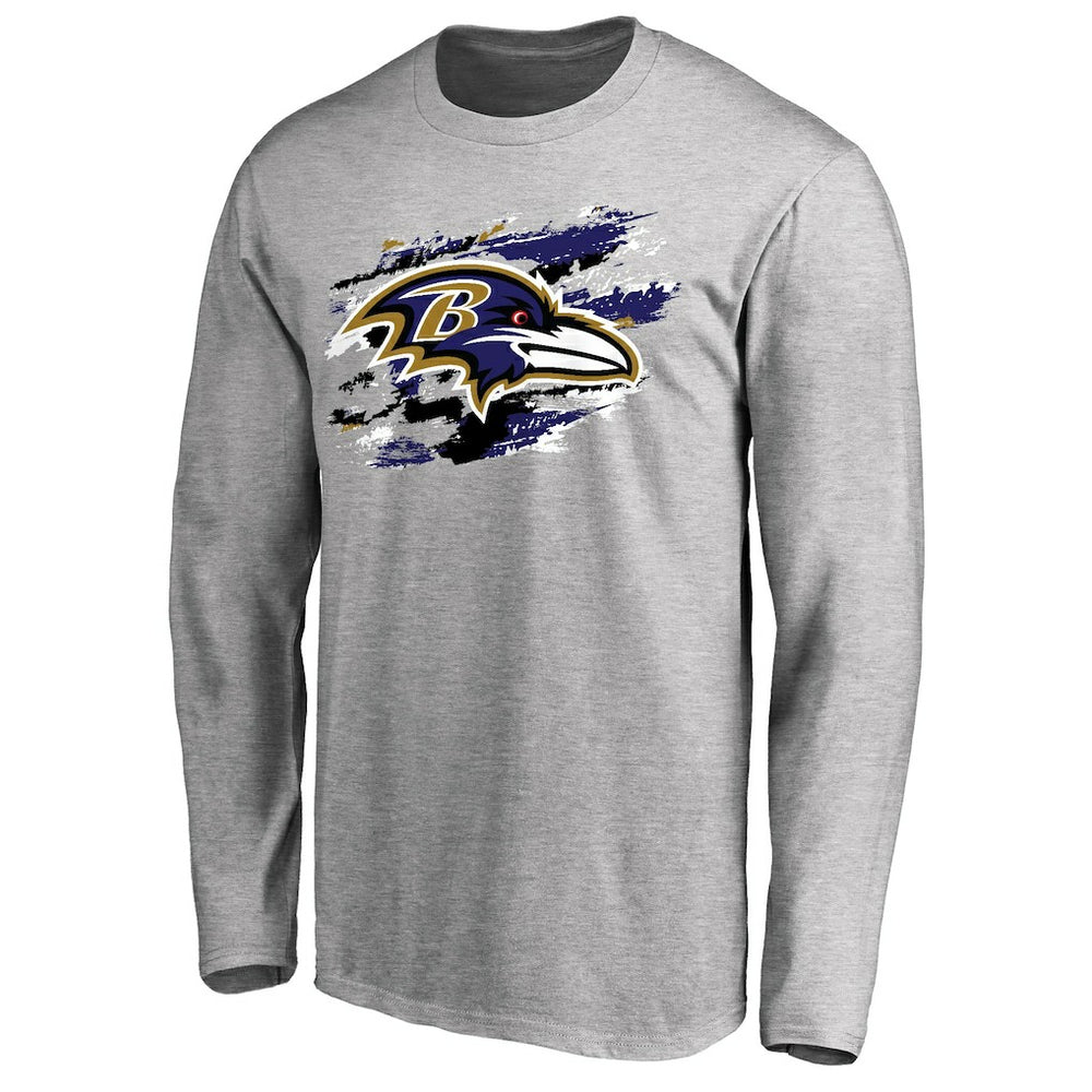 Baltimore Ravens True Colors Long Sleeve T-Shirt - Ash - NFL