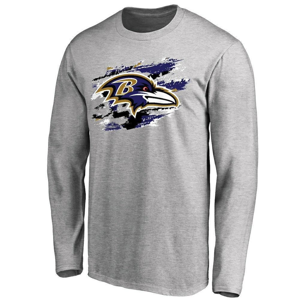 Baltimore Ravens True Colors Long Sleeve T-Shirt - Ash - NFL