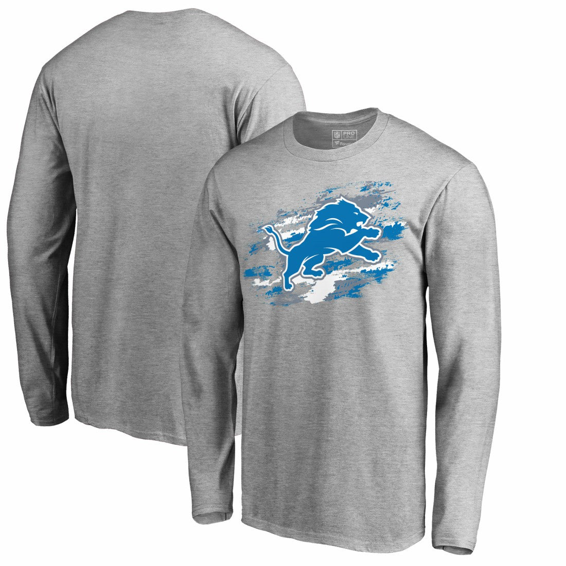 Detroit Lions True Colors Long Sleeve T-Shirt - Ash - NFL