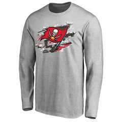 Tampa Bay Buccaneers True Colors Long Sleeve T-Shirt - Ash - NFL