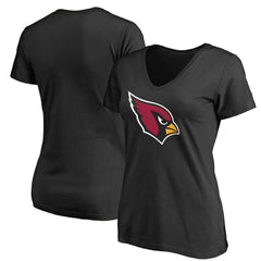 Arizona Cardinals Women's Primary Team Logo V-Neck T-Shirt - Black - NFL