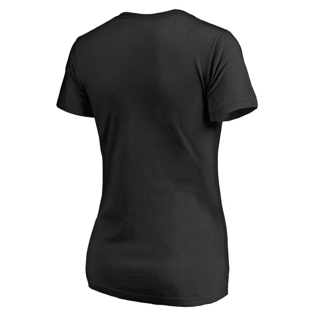 Minnesota Vikings Women's Primary Team Logo V-Neck T-Shirt - Black - NFL