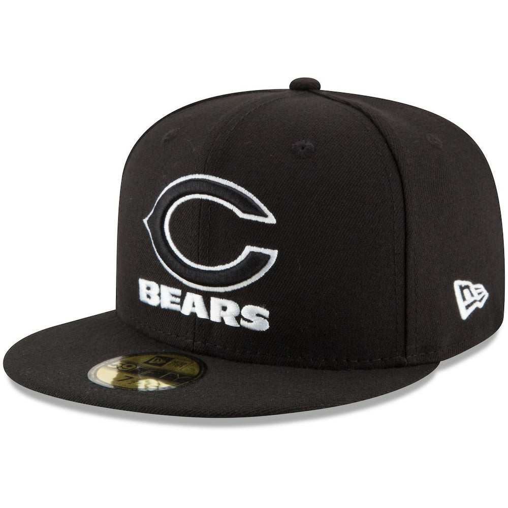 Chicago Bears New Era B-Dub 59FIFTY Fitted Hat - Black - NFL