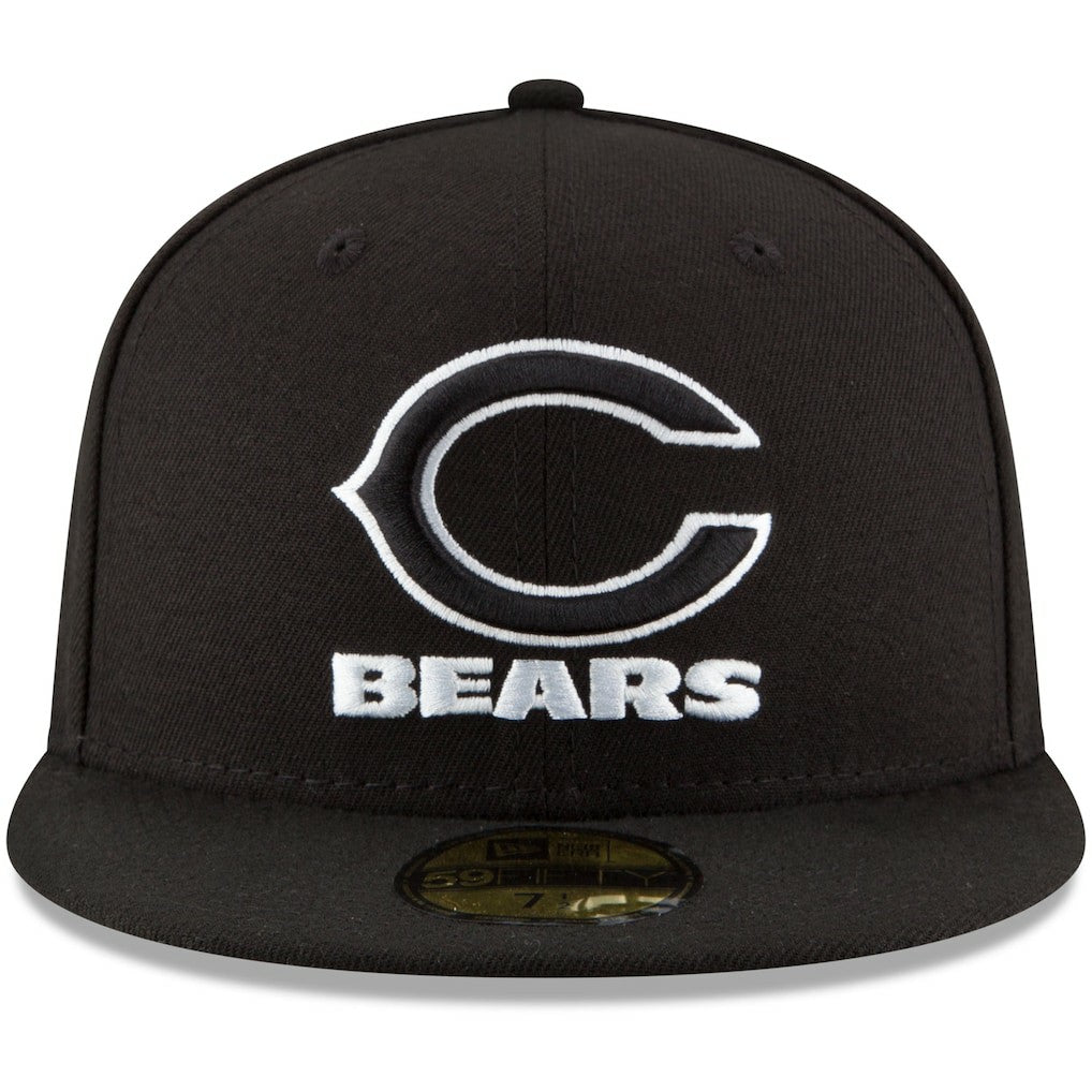 Chicago Bears New Era B-Dub 59FIFTY Fitted Hat - Black - NFL
