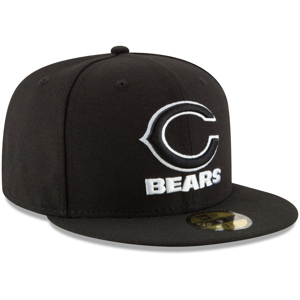 Chicago Bears New Era B-Dub 59FIFTY Fitted Hat - Black - NFL