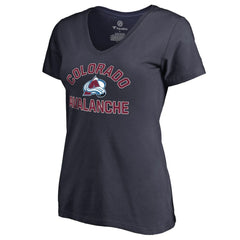 Colorado Avalanche Women's Overtime V-Neck T-Shirt - Navy | NHL online